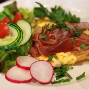 Rührei mit Speck